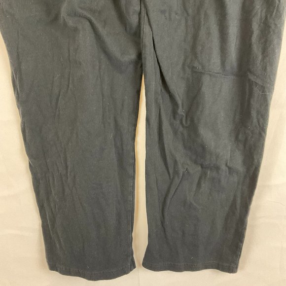 Tommy Bahama Lounge Pants XL Black Drawstring Waist Pockets Wide Leg - Picture 9 of 10